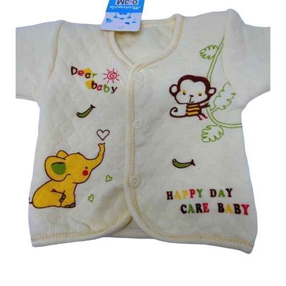 4 Piece NEW Baby Set - Quilted Jacket, 2 pair Pants, & Bib - Size 3 Month - Picture 3 of 6